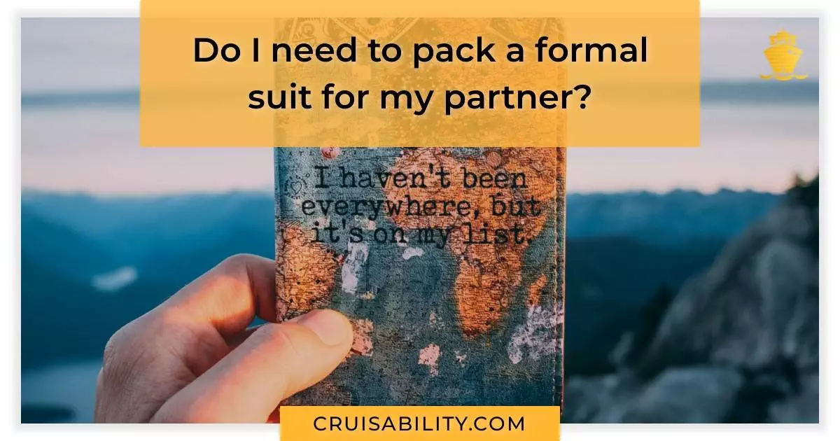 Do I need to pack a formal suit for my partner?